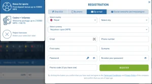 1xbet registration